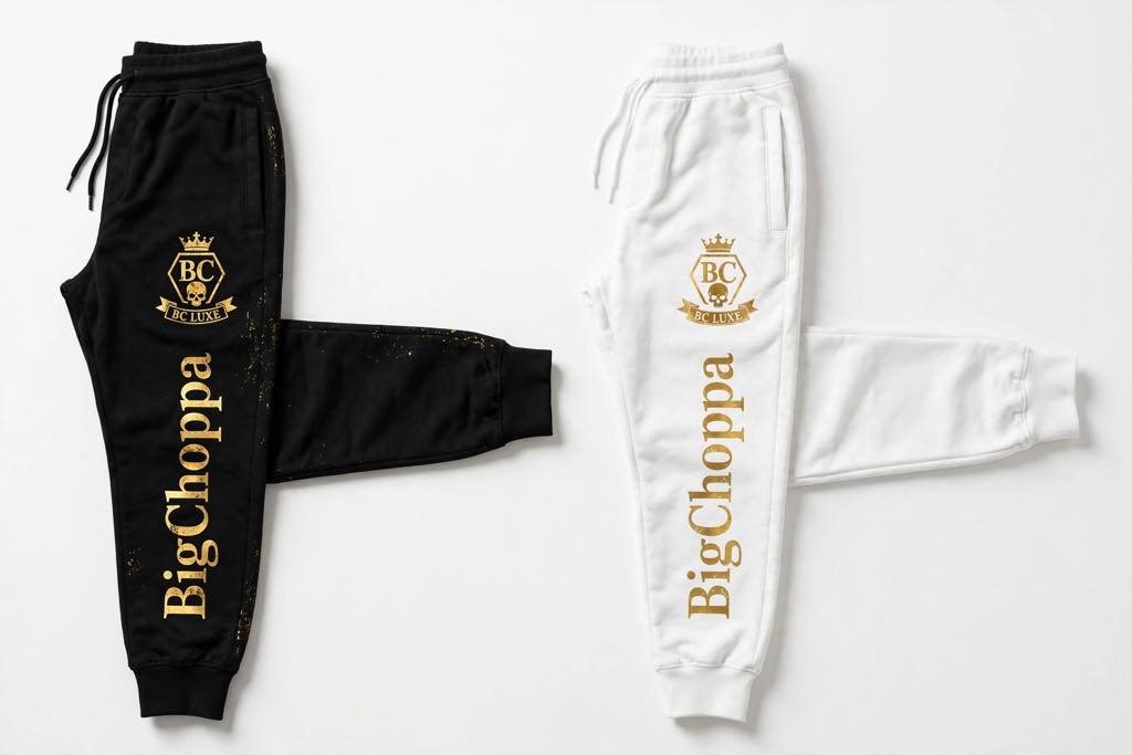 BigChoppa Joggers with lettering down the leg